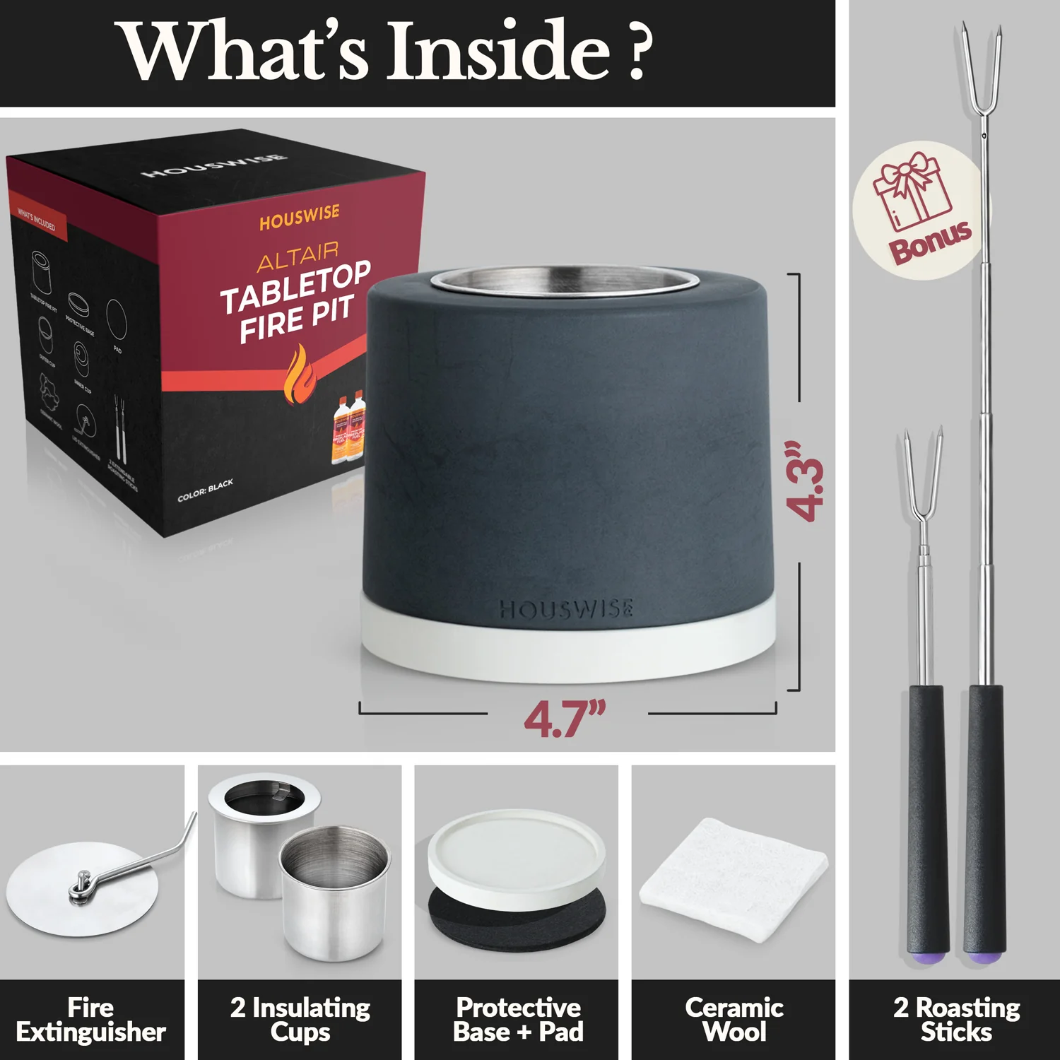 Altair Tabletop Fire Pit - Image 9